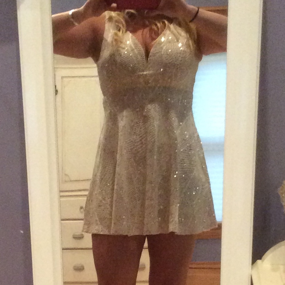 Sequin gold sparkle dress